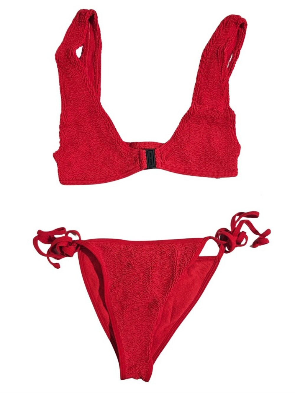 BOND-EYE Bikini Set Clasp Scout Crop & Anisha Brief Swimsuit Nectarine ONE SIZE